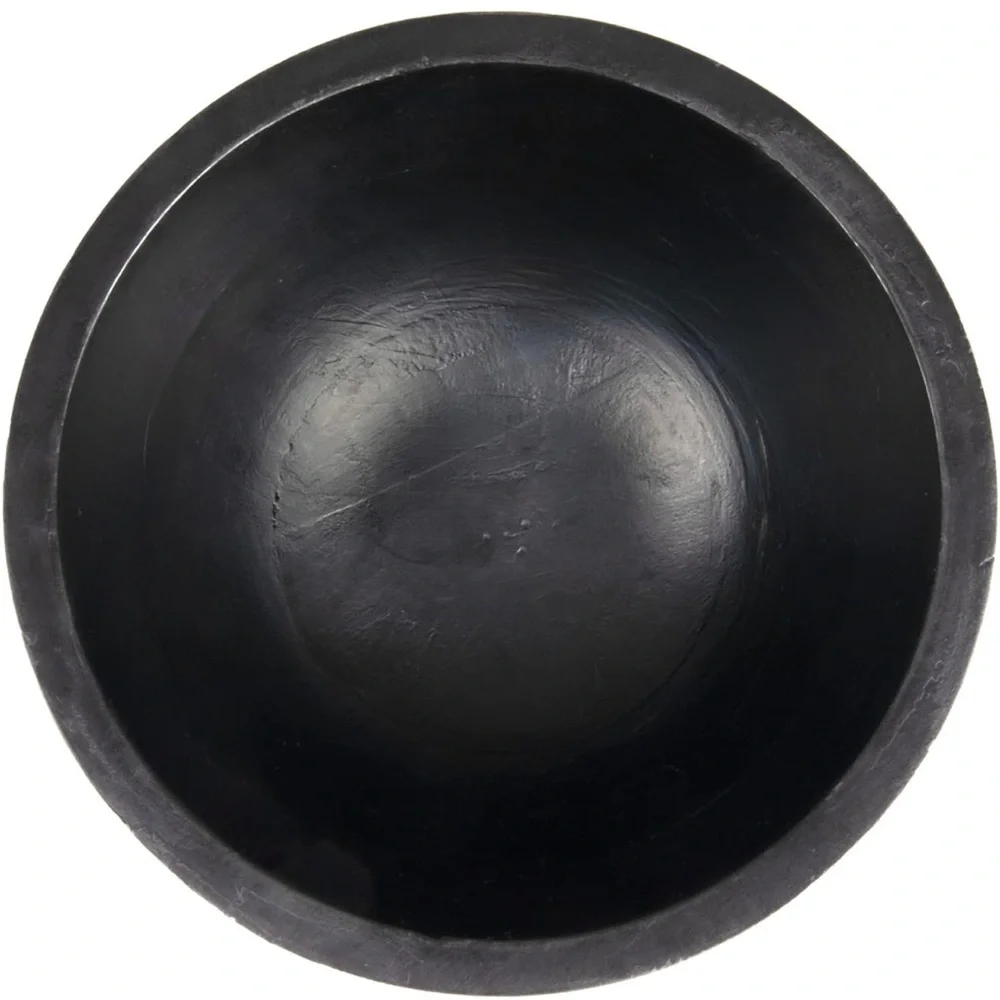 CREATIVE CO-OP NWT sculptural mango wood decorative bowl -black -9.75”